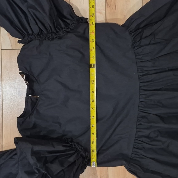 Chepe Women's Size Small Black Puff-Sleeve Dress - Picture 6 of 7